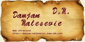 Damjan Malešević vizit kartica